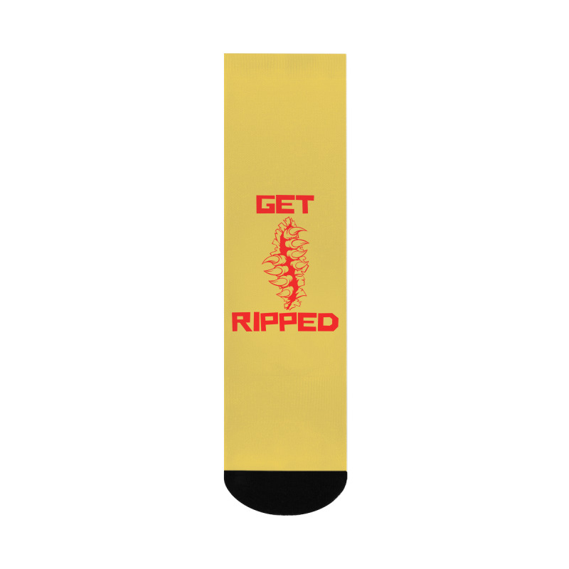 Get Ripped Fit Fitness Red Crew Socks | Artistshot