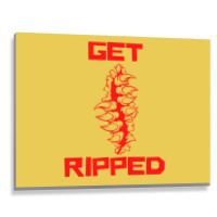 Get Ripped Fit Fitness Red Metal Print Horizontal | Artistshot