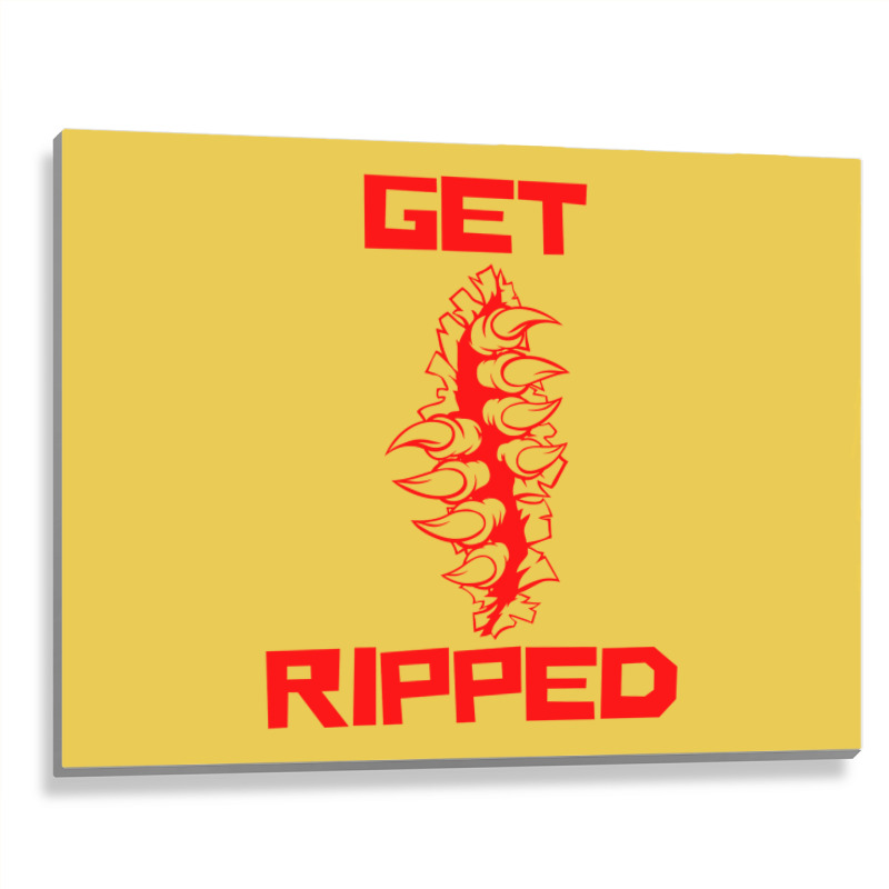 Get Ripped Fit Fitness Red Metal Print Horizontal | Artistshot