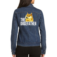 The Dogefather Hipster Ladies Denim Jacket | Artistshot