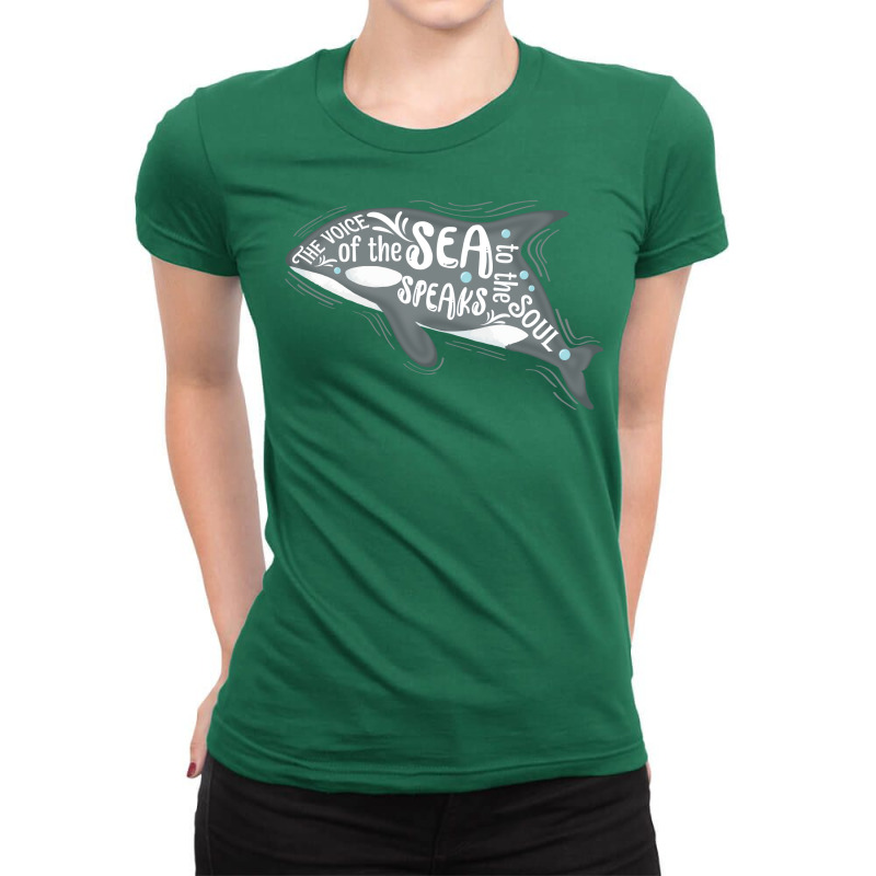 Orca Killer Whale Cute Nature (1) (1) Ladies Fitted T-Shirt by asabeakewlln | Artistshot