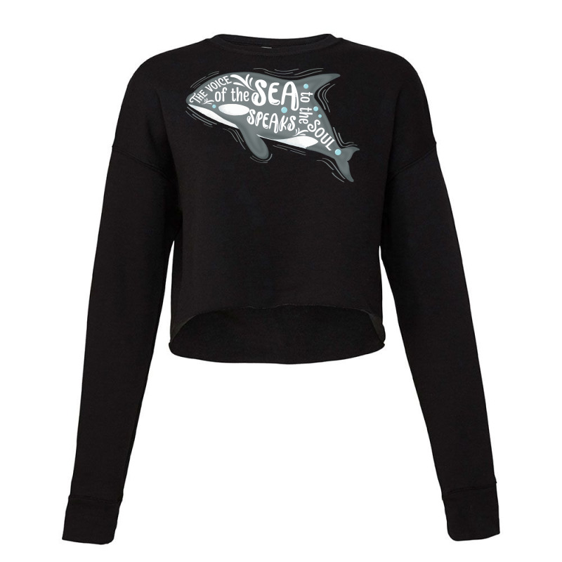 Orca Killer Whale Cute Nature (1) (1) Cropped Sweater by asabeakewlln | Artistshot