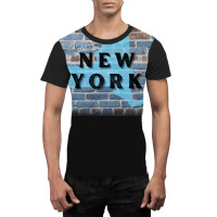 New York Brick Relief Graphic T-shirt | Artistshot