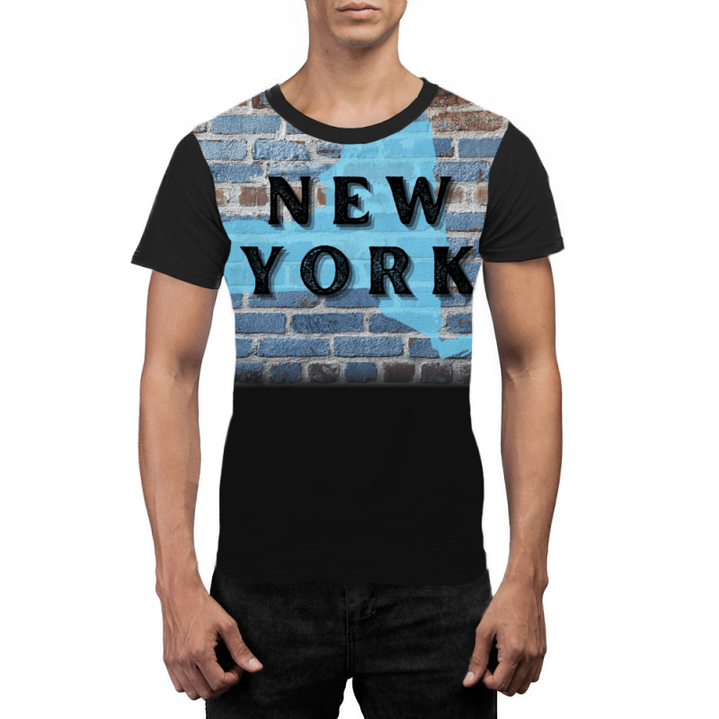 New York Brick Relief Graphic T-shirt | Artistshot