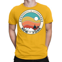 New York Retro Vintage Sunset   New York Mountain T-shirt | Artistshot