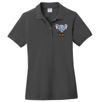 Elephant Detective Cute Cartoon Red Love Ladies Polo Shirt | Artistshot