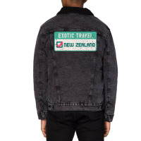 New Zealand Travel List Unisex Sherpa-lined Denim Jacket | Artistshot