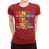 Guncle Child Mixed Uncle Gay Yellow Ladies Fitted T-shirt | Artistshot