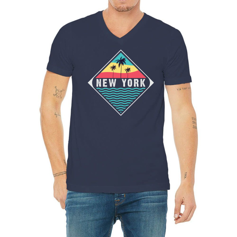 New York Trip V-neck Tee | Artistshot