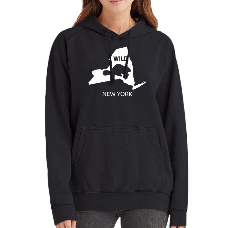 New York State Animal Beaver Silhouette Art Ny Sou Vintage Hoodie by julionrokhumy | Artistshot