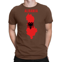 Albanian Flag Inside Map Of Albania Tumblr T-shirt | Artistshot