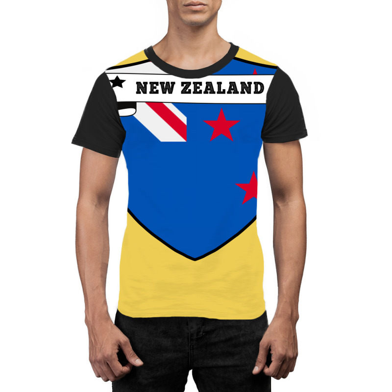 New Zealand Country Shield Graphic T-shirt | Artistshot