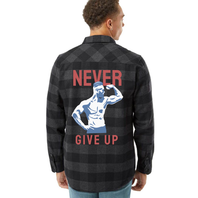 Never Give Up Green Flannel Shirt | Artistshot