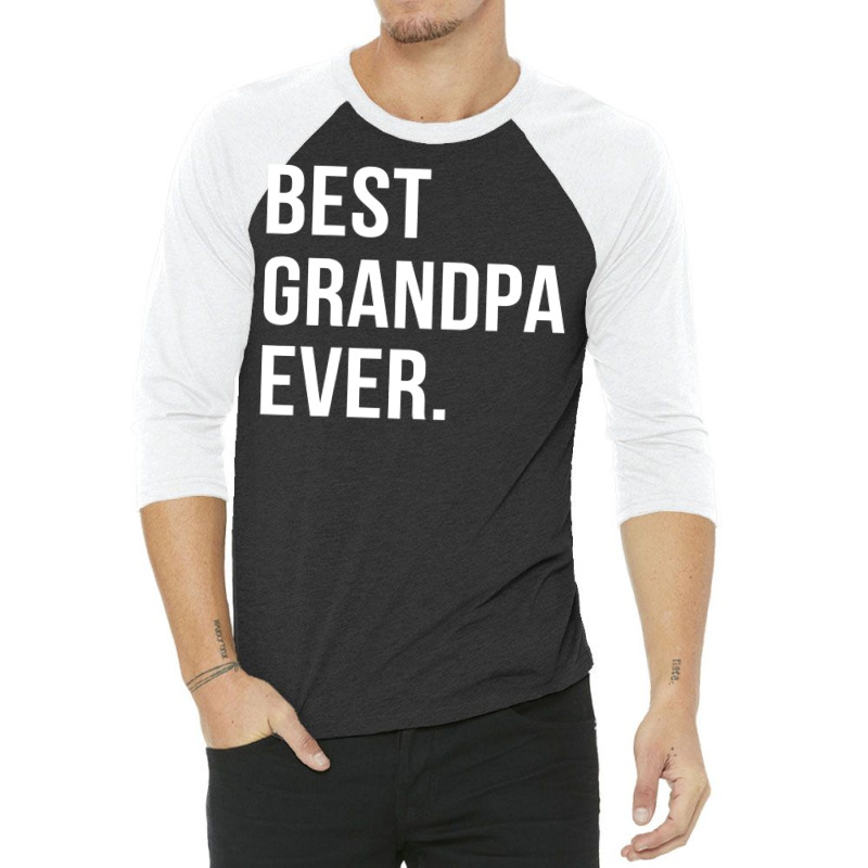 Best Grandpa Ever Funny Hipster 3/4 Sleeve Shirt | Artistshot