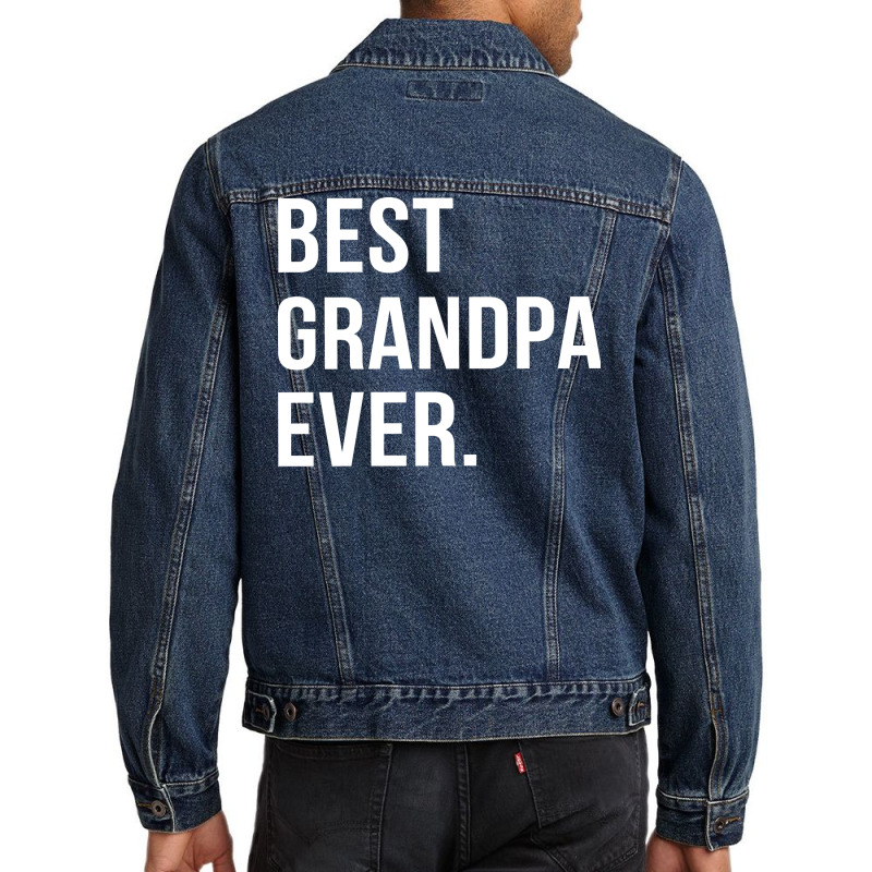 Best Grandpa Ever Funny Hipster Men Denim Jacket | Artistshot