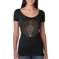 Hyacinthus Viridis Floral Rainbow Mosaic Quote Women's Triblend Scoop T-shirt | Artistshot