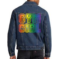 Gym Perfect Present For Mother Dad Friend Him Or H Men Denim Jacket | Artistshot