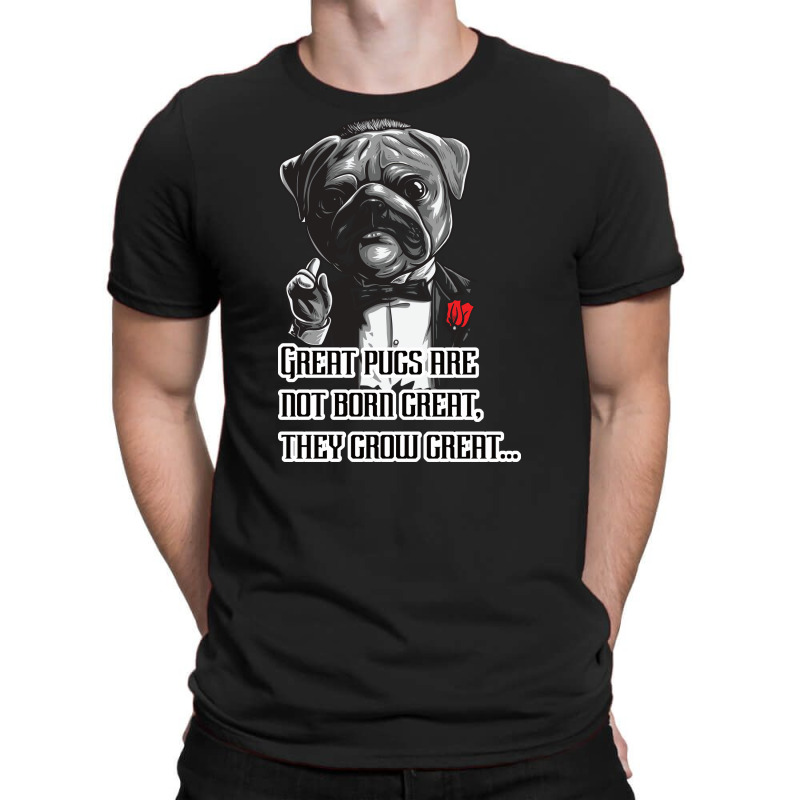 Pugfather Blue T-Shirt by abolilakdd | Artistshot