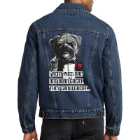 Pugfather Blue Men Denim Jacket | Artistshot