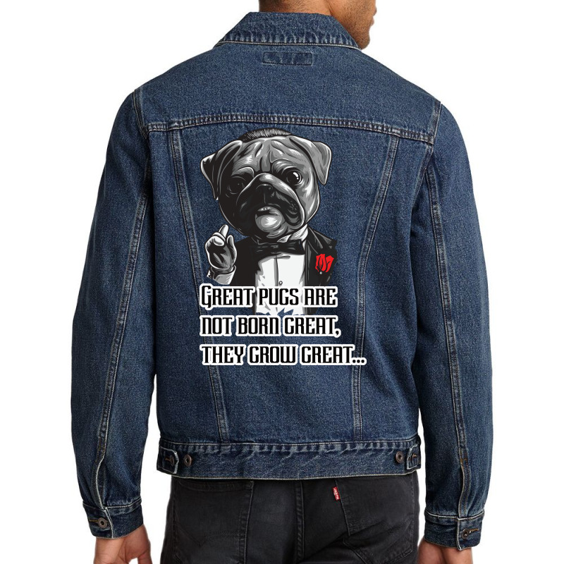 Pugfather Blue Men Denim Jacket by abolilakdd | Artistshot