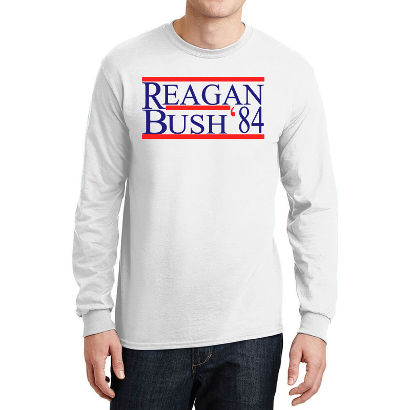 Reagan Bush 84 Retro Usa Election Long Sleeve Shirts by saterseim | Artistshot