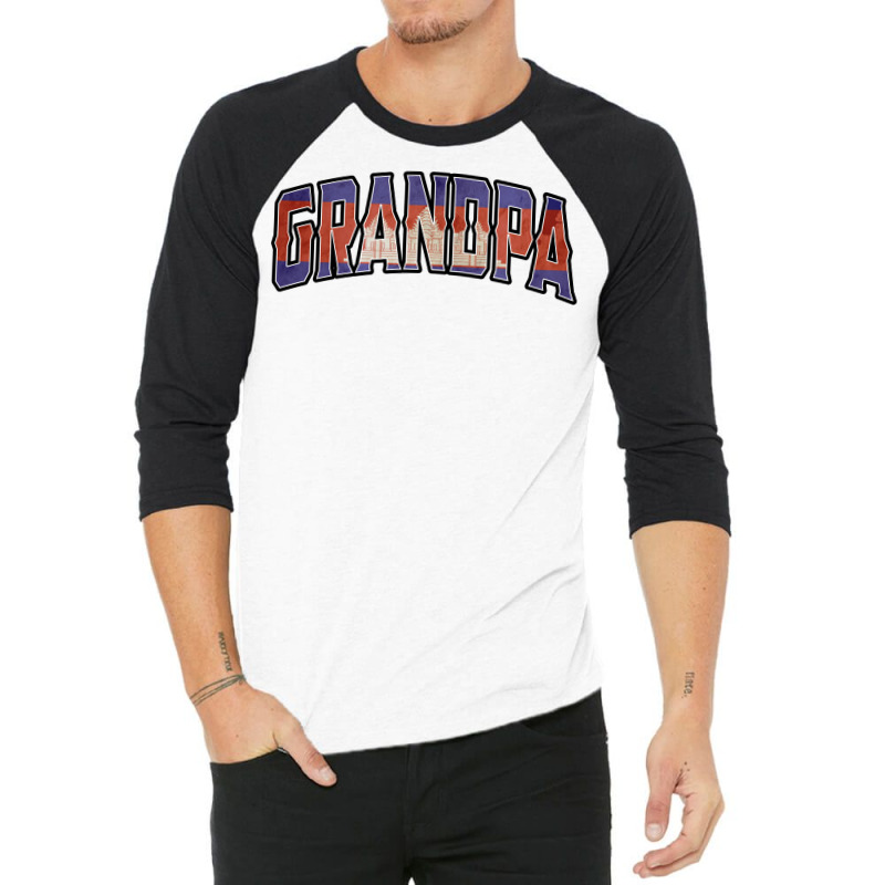 Grandpa Cambodian Vintage Heritage Dna Flag Green 3/4 Sleeve Shirt | Artistshot