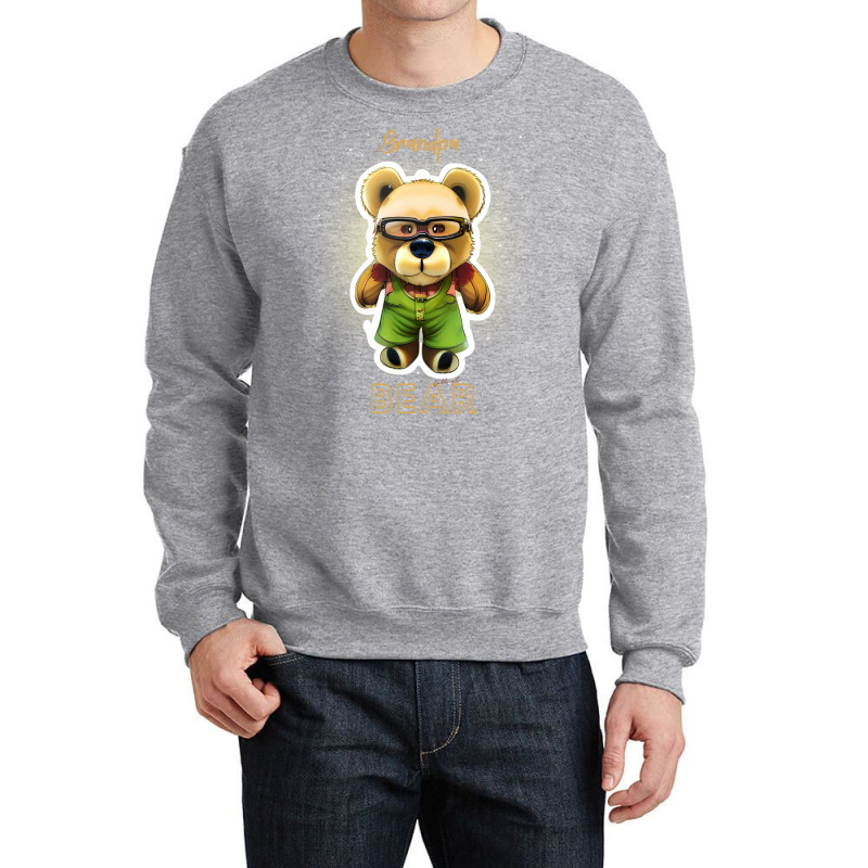 Cute Grandpa Teddy Bear 70s Crewneck Sweatshirt by thanetsadib | Artistshot