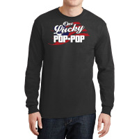 One Lucky Poppop Father Grandpa Hipster Long Sleeve Shirts | Artistshot