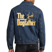 The Dogfather Gold Hipster Men Denim Jacket | Artistshot