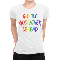 Guncle Godfather Legend Uncle Gay Hippie Ladies Fitted T-shirt | Artistshot