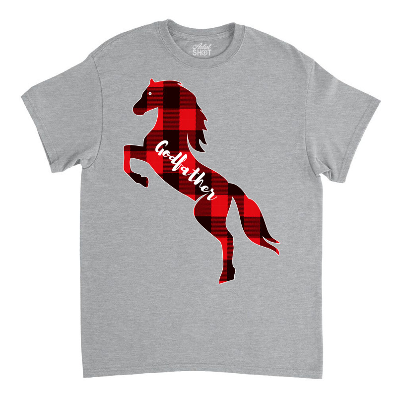 Red Plaid Horse Godfather Girl Classic T-shirt | Artistshot