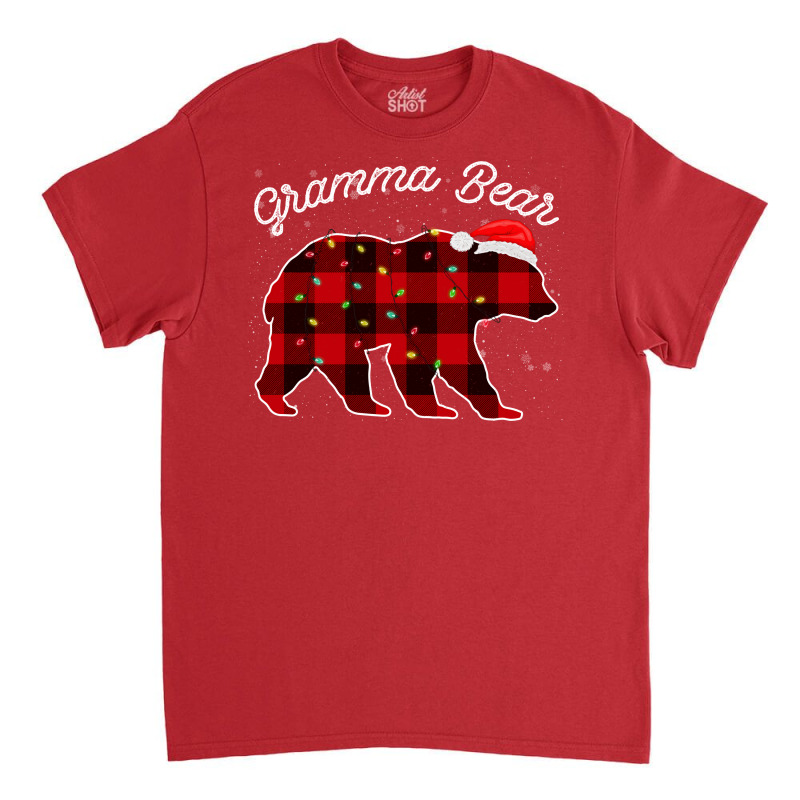 Gramma Bear Santa Christmas Pajama Red Plaid Buffa Classic T-shirt | Artistshot