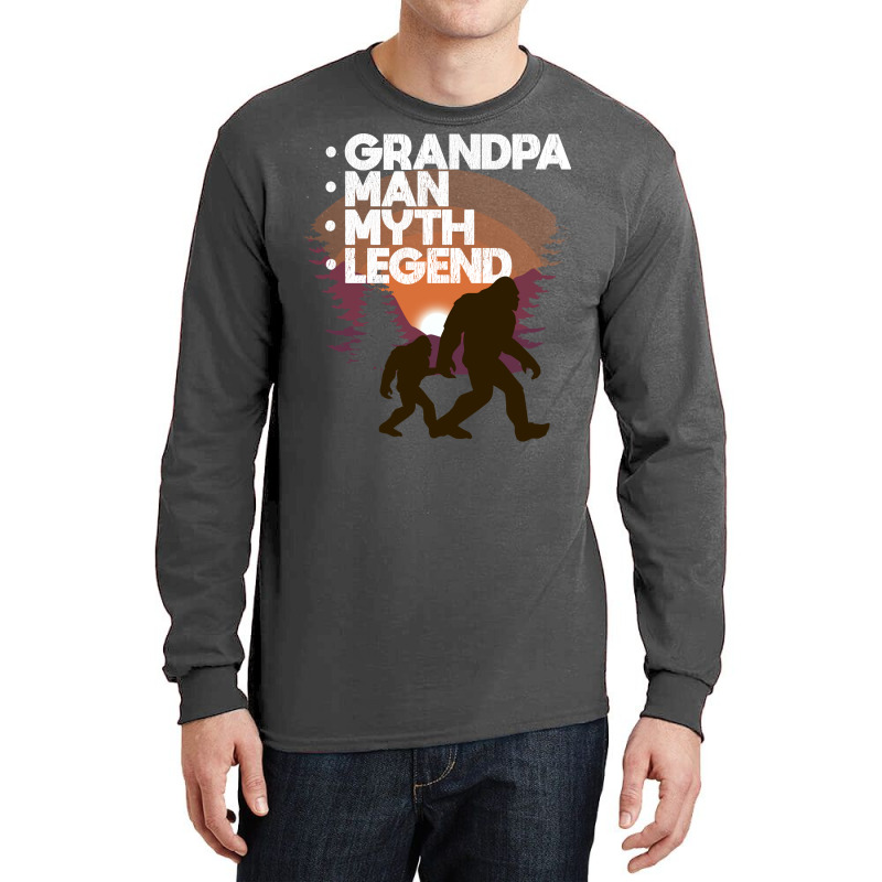 Grandpa Grandpa Man Myth Legend Long Sleeve Shirts | Artistshot