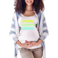 Cousin Godfather Legend Retro Maternity Scoop Neck T-shirt | Artistshot