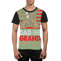 Dad Grandpa Veteran Vintage Favorite Holiday Veter Graphic T-shirt | Artistshot