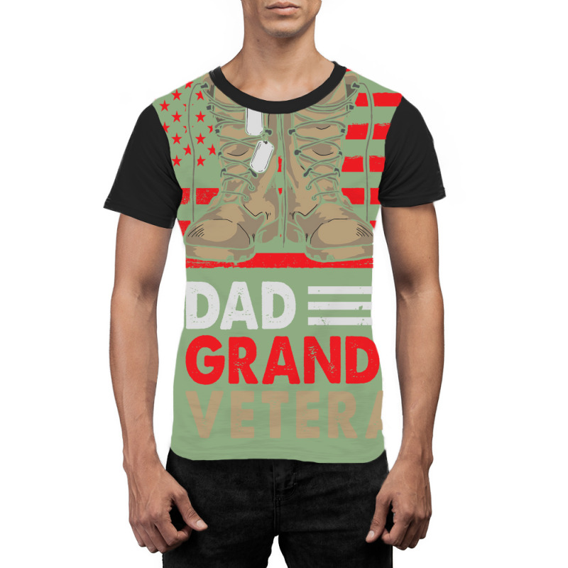 Dad Grandpa Veteran Vintage Favorite Holiday Veter Graphic T-shirt | Artistshot