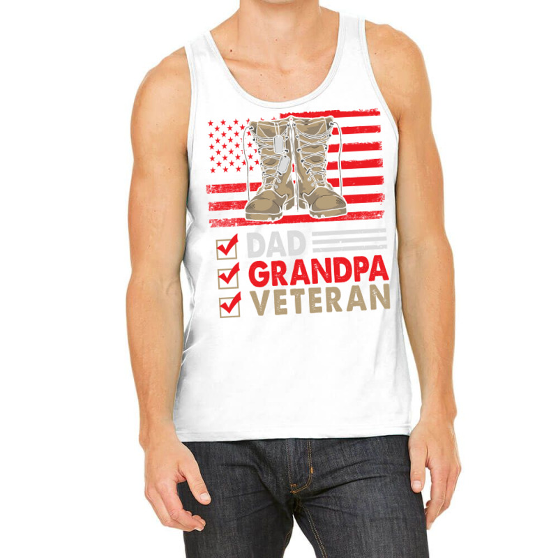 Dad Grandpa Veteran Vintage Favorite Holiday Veter Tank Top | Artistshot