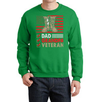 Dad Grandpa Veteran Vintage Favorite Holiday Veter Crewneck Sweatshirt | Artistshot