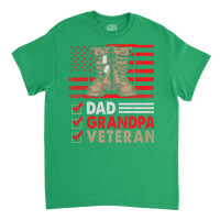 Dad Grandpa Veteran Vintage Favorite Holiday Veter Classic T-shirt | Artistshot