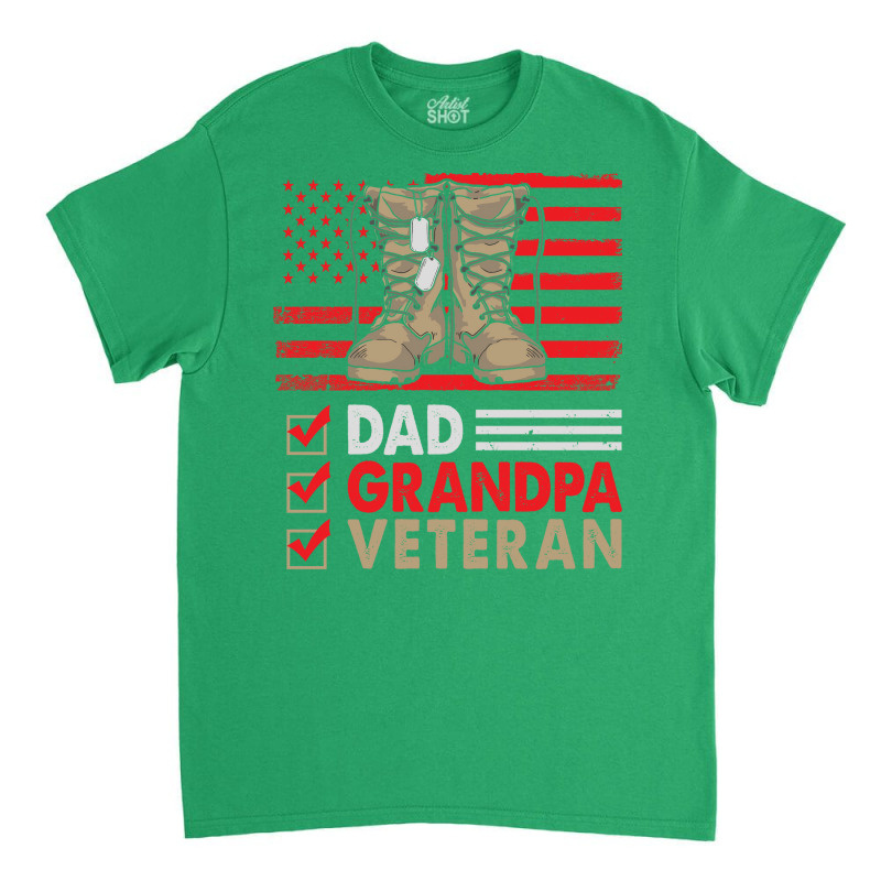 Dad Grandpa Veteran Vintage Favorite Holiday Veter Classic T-shirt | Artistshot