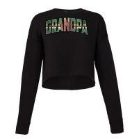 Grandpa Dominica Vintage Heritage Dna Flag Travel Cropped Sweater | Artistshot