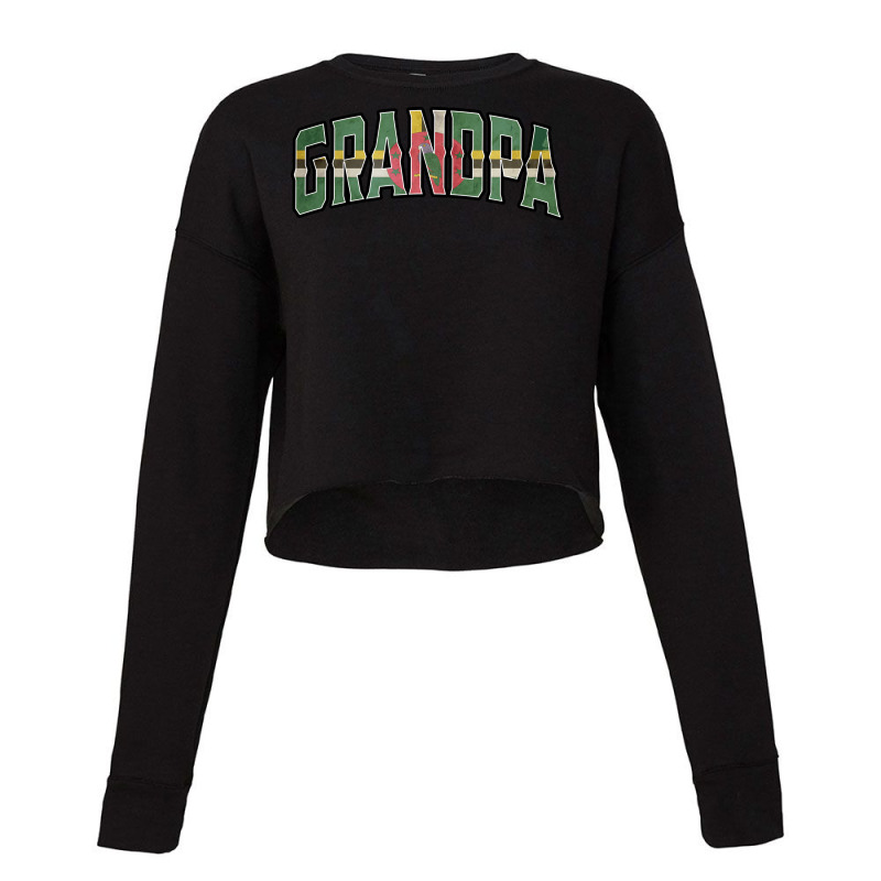 Grandpa Dominica Vintage Heritage Dna Flag Travel Cropped Sweater by diosasbigsby6 | Artistshot