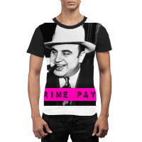 Crime Pays Feat Al Capone 70s Graphic T-shirt | Artistshot