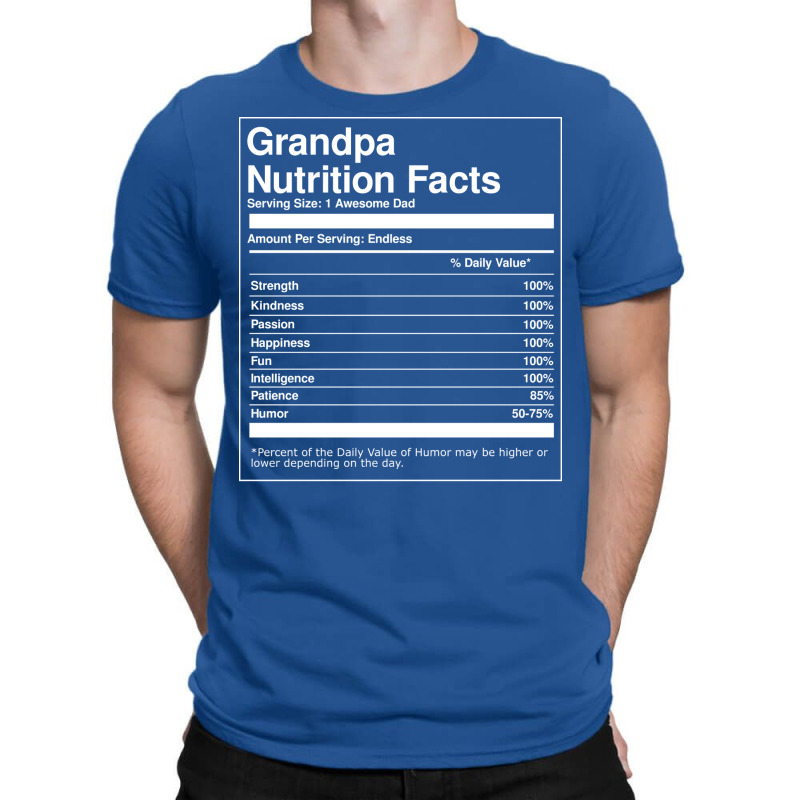 Grandpa Nutrition Facts Fathers Day Travel T-Shirt by diosasbigsby6 | Artistshot