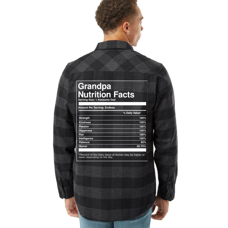 Grandpa Nutrition Facts Fathers Day Travel Flannel Shirt by diosasbigsby6 | Artistshot