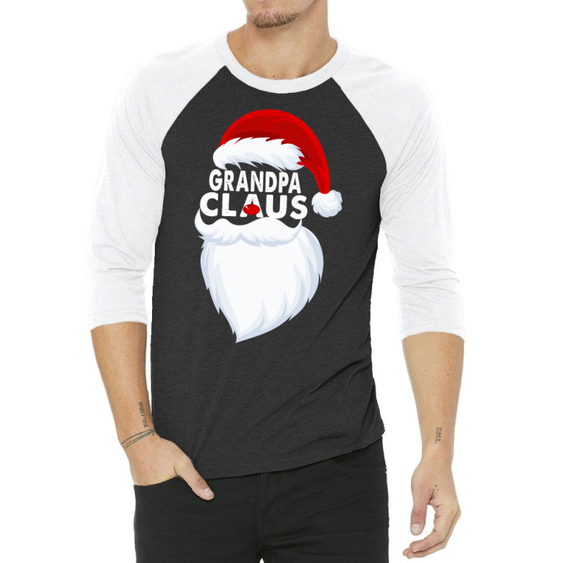 Grandpa Claus Christmas Funny 3/4 Sleeve Shirt | Artistshot