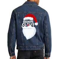 Grandpa Claus Christmas Funny Men Denim Jacket | Artistshot