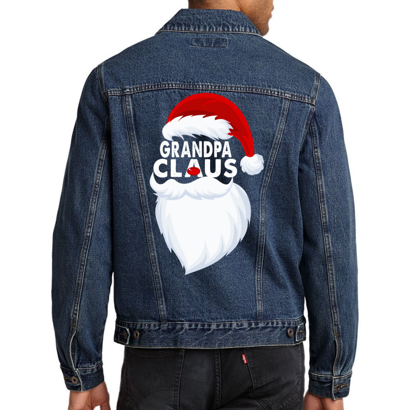 Grandpa Claus Christmas Funny Men Denim Jacket | Artistshot