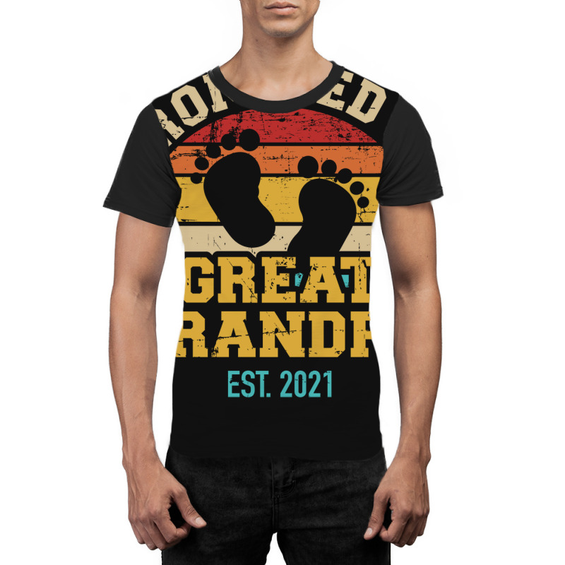 Promoted To Great Grandpa 2021 Vintage Aesthetic Graphic T-shirt | Artistshot