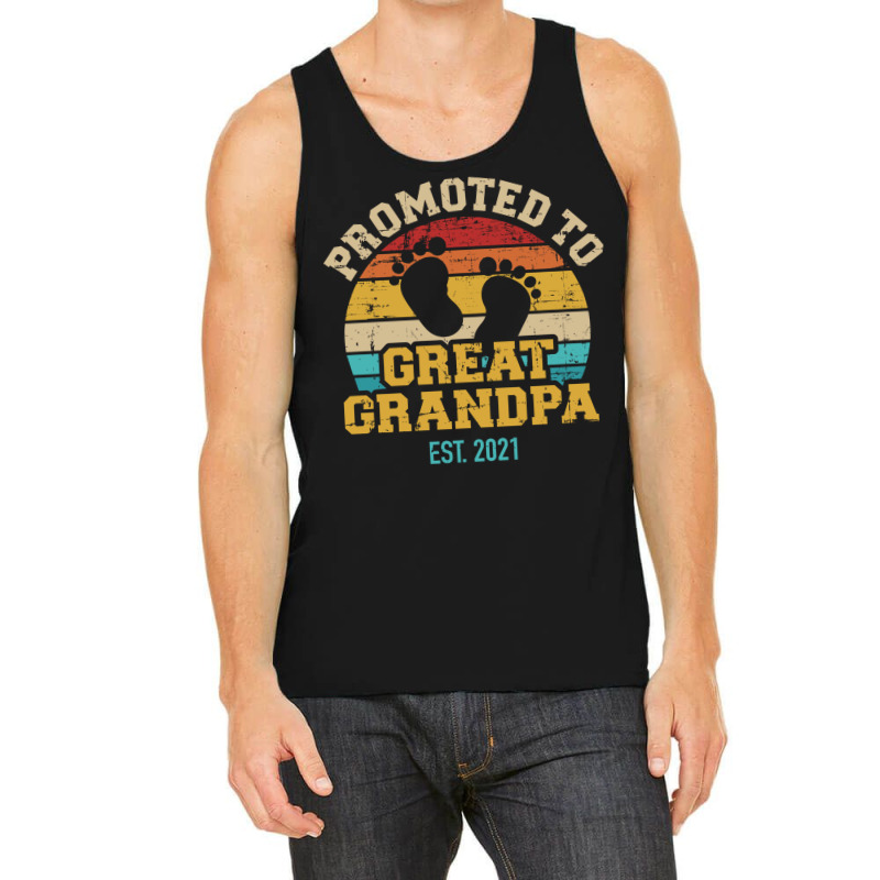 Promoted To Great Grandpa 2021 Vintage Aesthetic Tank Top | Artistshot